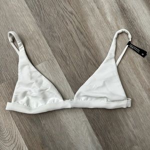 NWT Ark Swimwear White Bralette Top - Size Medium